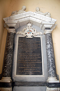 Memorial to Amabel, Countess Grey in the de Grey Mausoleum at Flitton, August 2011